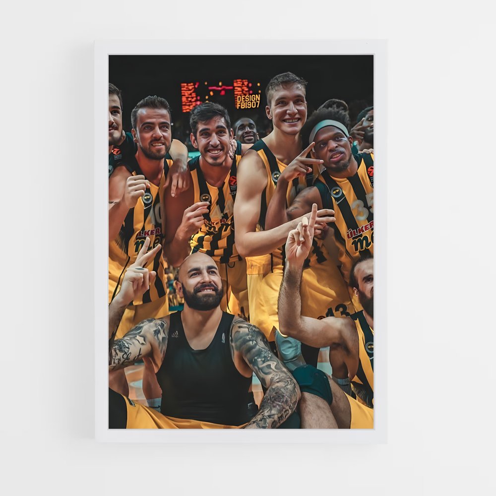 Poster Celebration Dorée – affiche Basketball (vue 3)